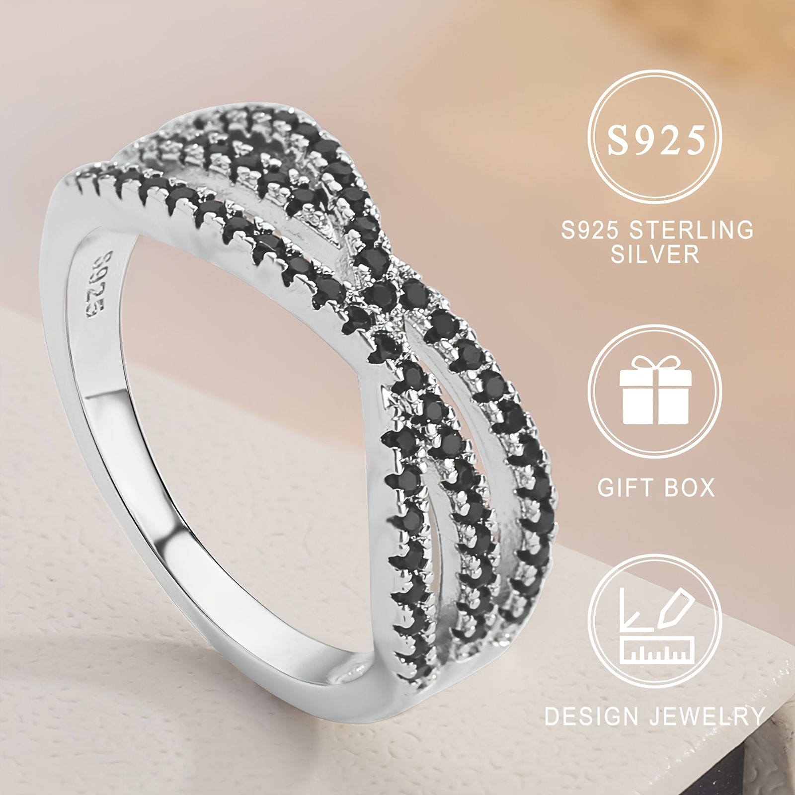925 Silver Women's Ring with CZ Stone, Engagement or Wedding Proposal